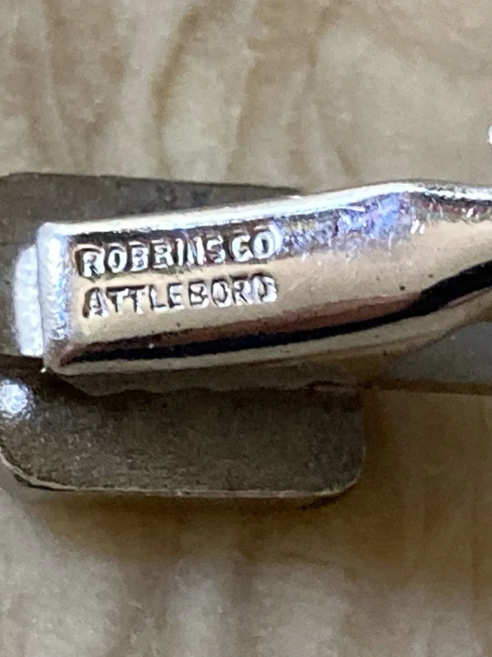 Vintage Playboy Bunny Single Cufflink & Tie Bar – Robbins Co. Attleboro – Black